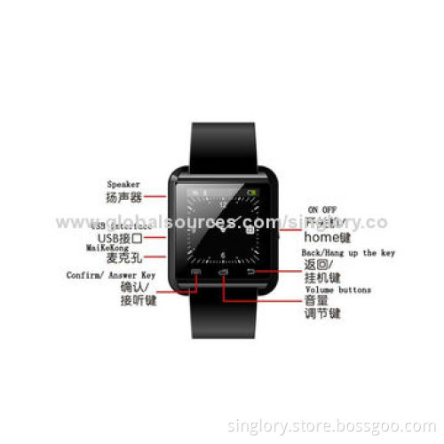 1.55-inch Smart Watch Phones with 512MB RAM/4GB ROM, Sync Incoming Call, Message and Count Steps